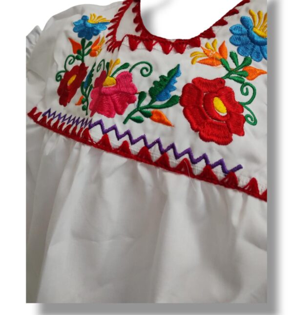 Blusa Mexicana Bordada - Imagen 4